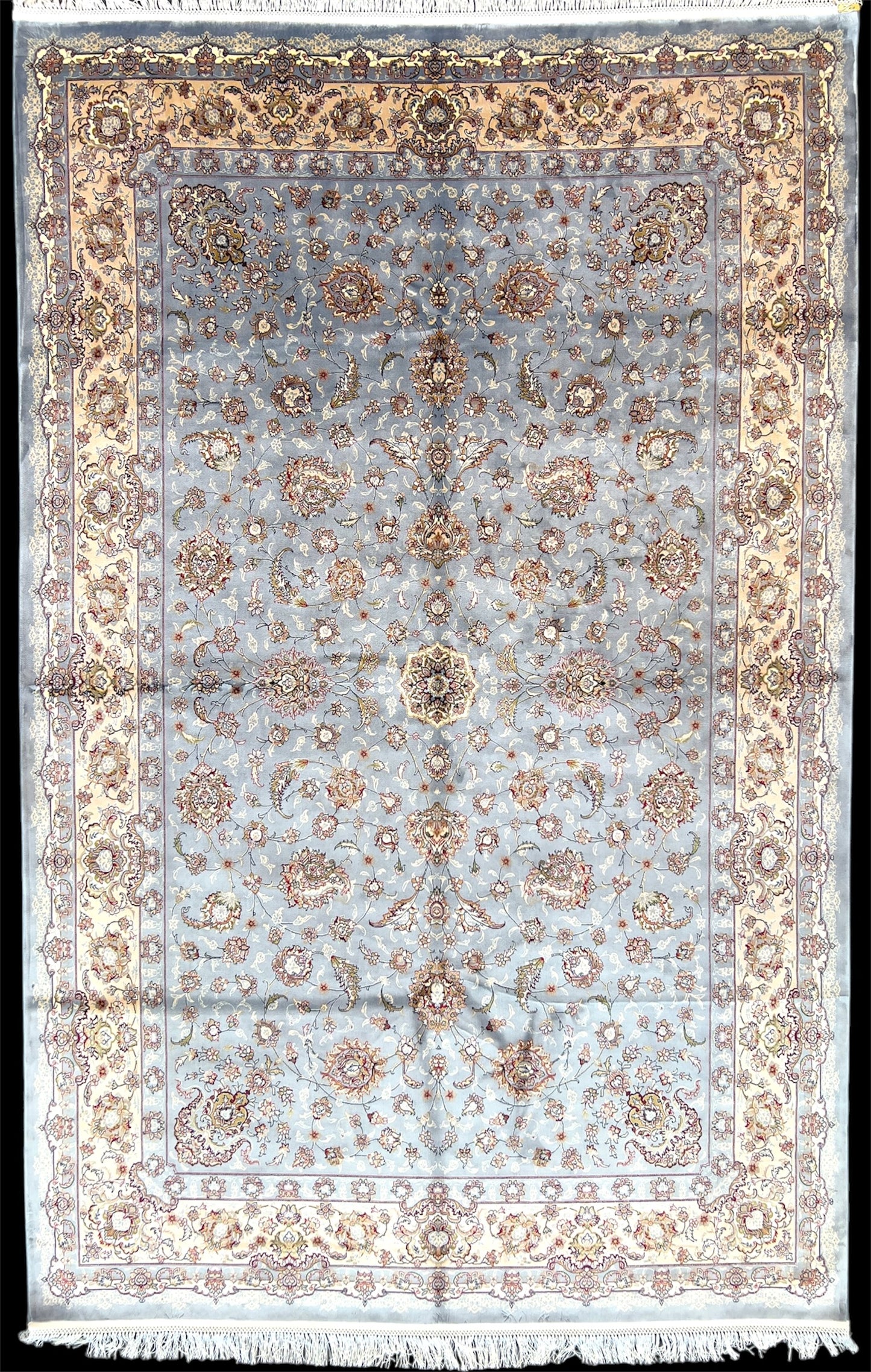 Azure Blossom Light Blue Rug