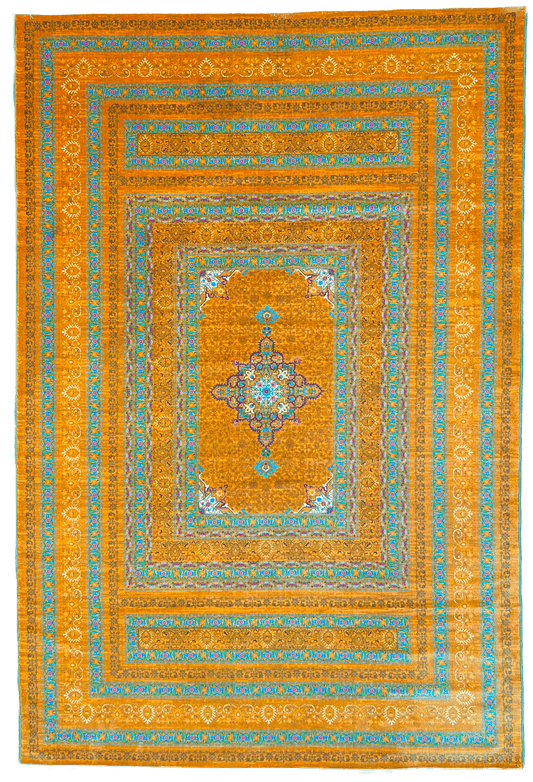 Tangerine Silhouette Printed Rug