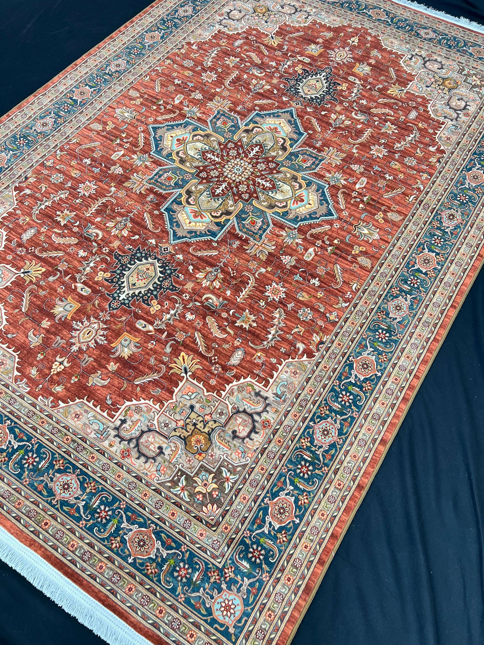 Red Renaissance Vintage Printed Rug