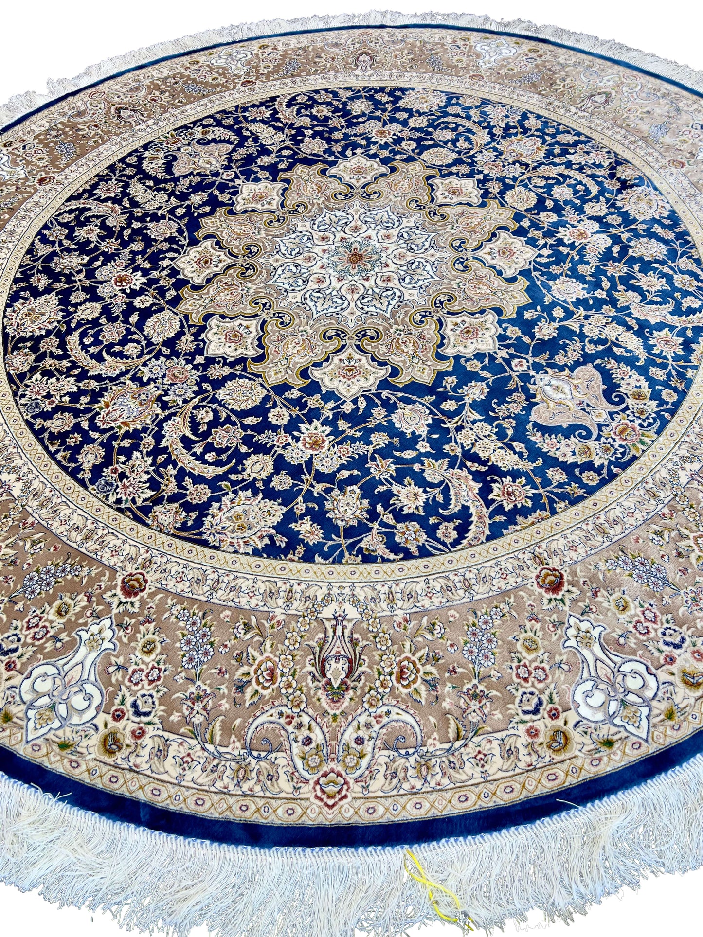 Navy Oceanic Oasis Round Rug