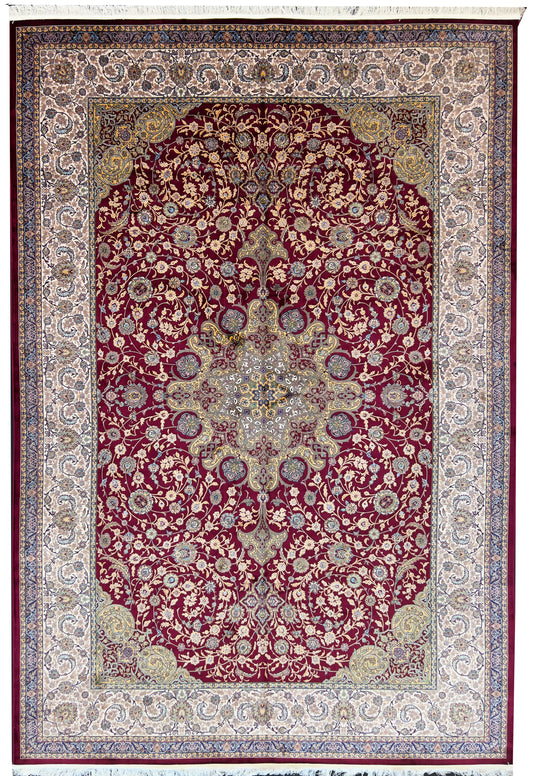 Burgundy Blossom Rug