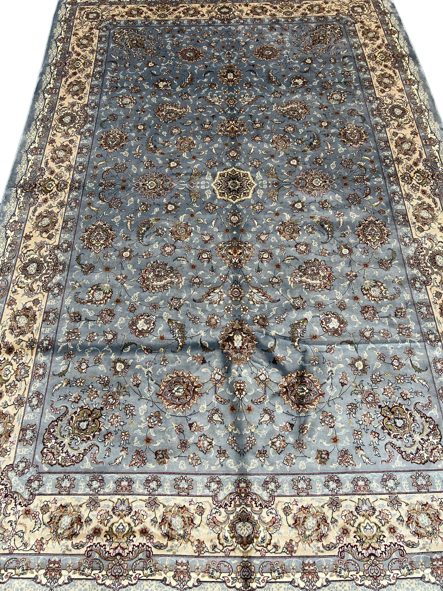 Azure Blossom Light Blue Rug