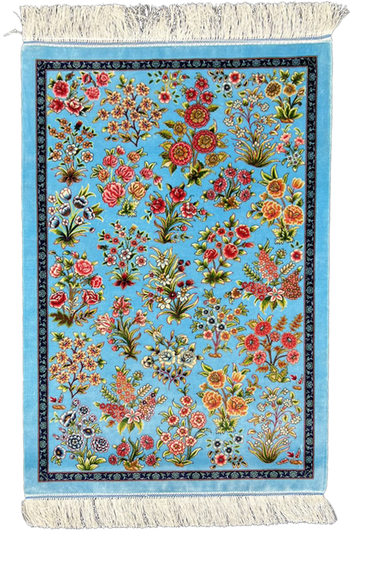 Turquoise Garden Rug - 60x90 cm - 1'9"x2'9" ft