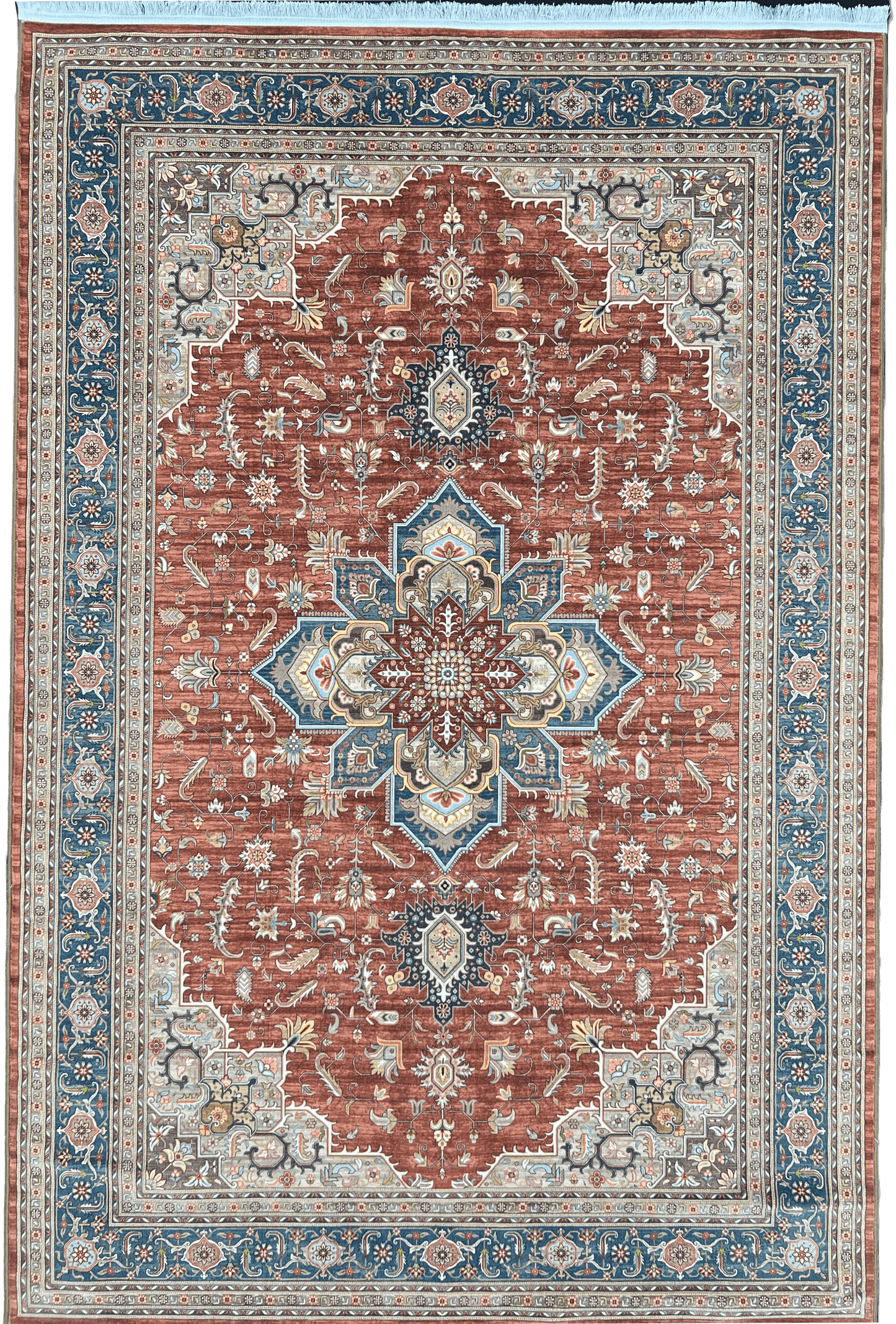 Red Renaissance Vintage Printed Rug