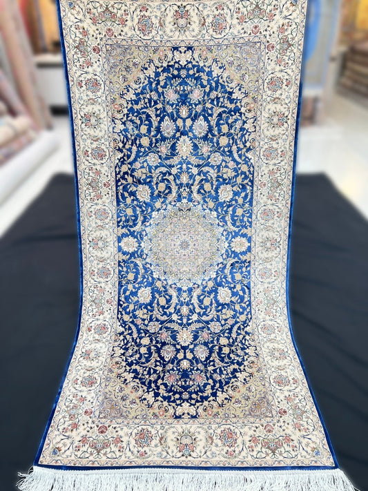 Beige And Blue Rug