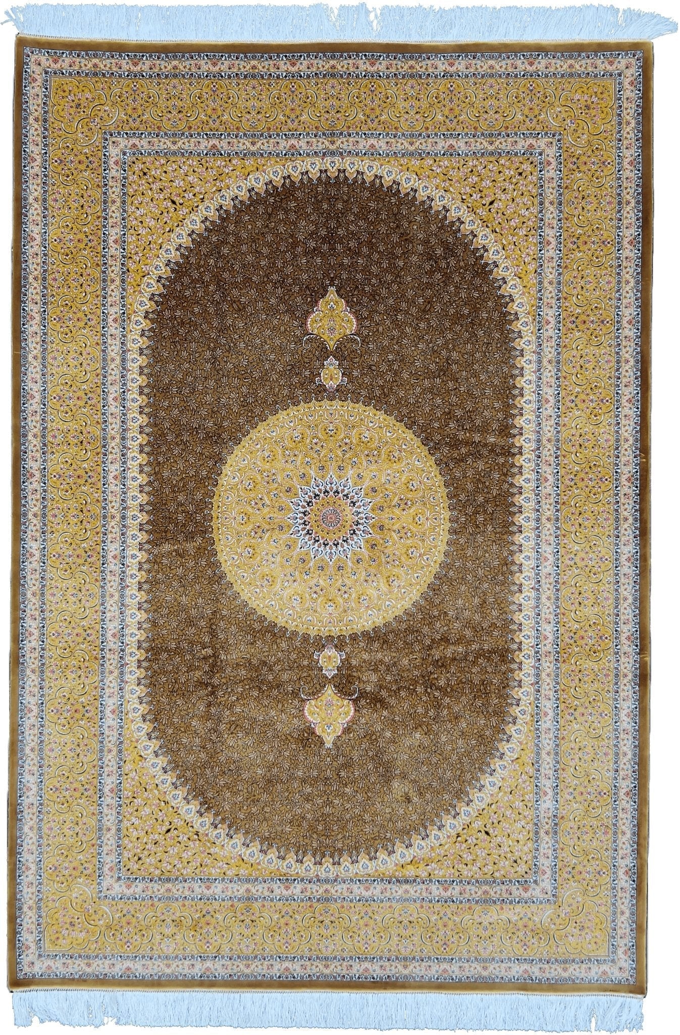 Chocolate Brown Silk Rug