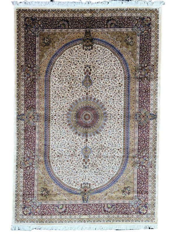 Double Dagger Beige Area Rug