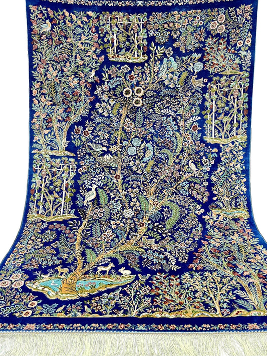 Enchanted Blue Garden Rug