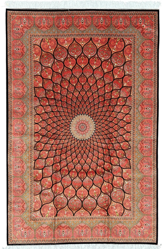 Fiery Sunset Dome Gonbad Area Rug