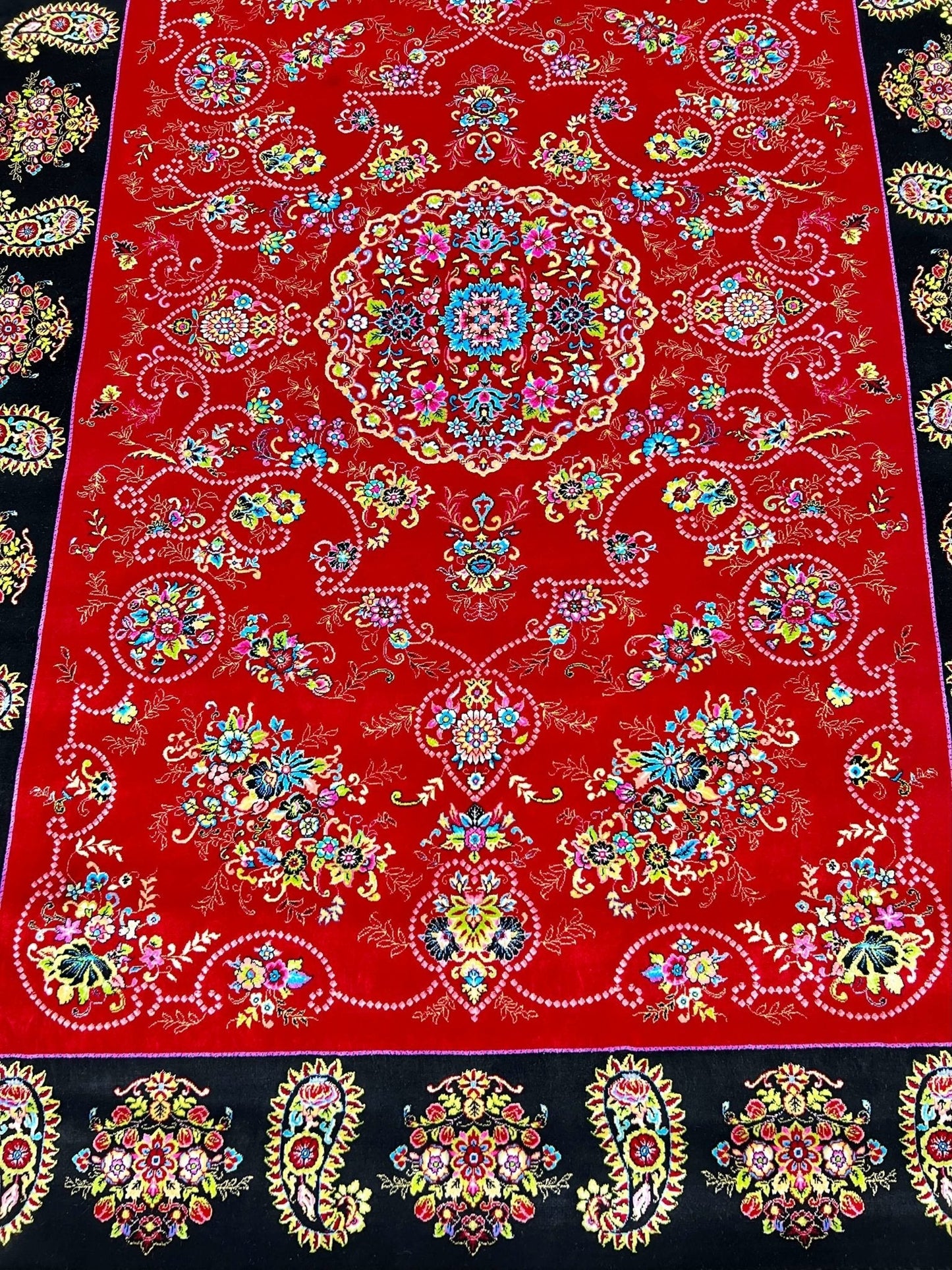 Floral Blaze Red Rug