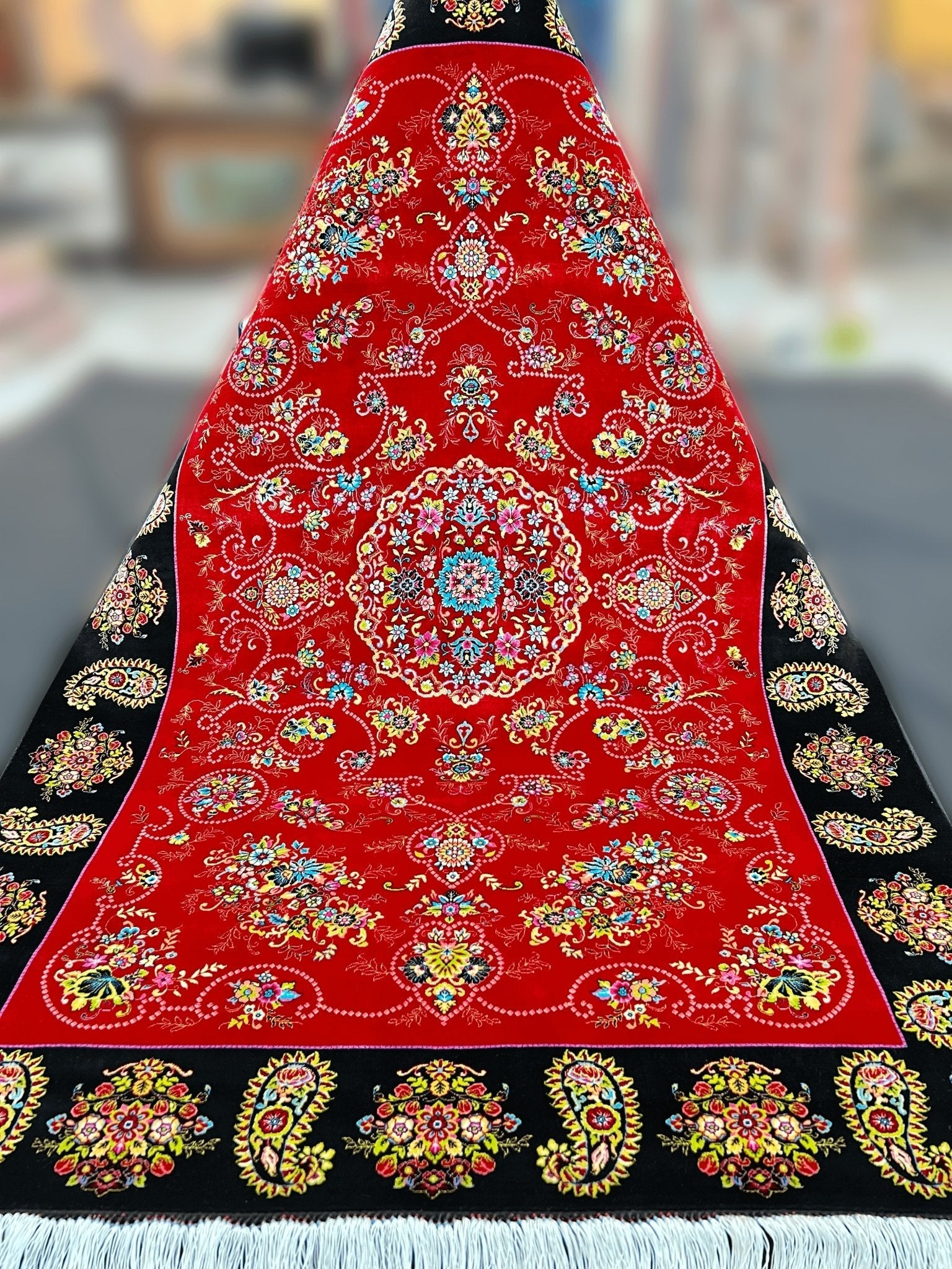 Floral Blaze Red Rug