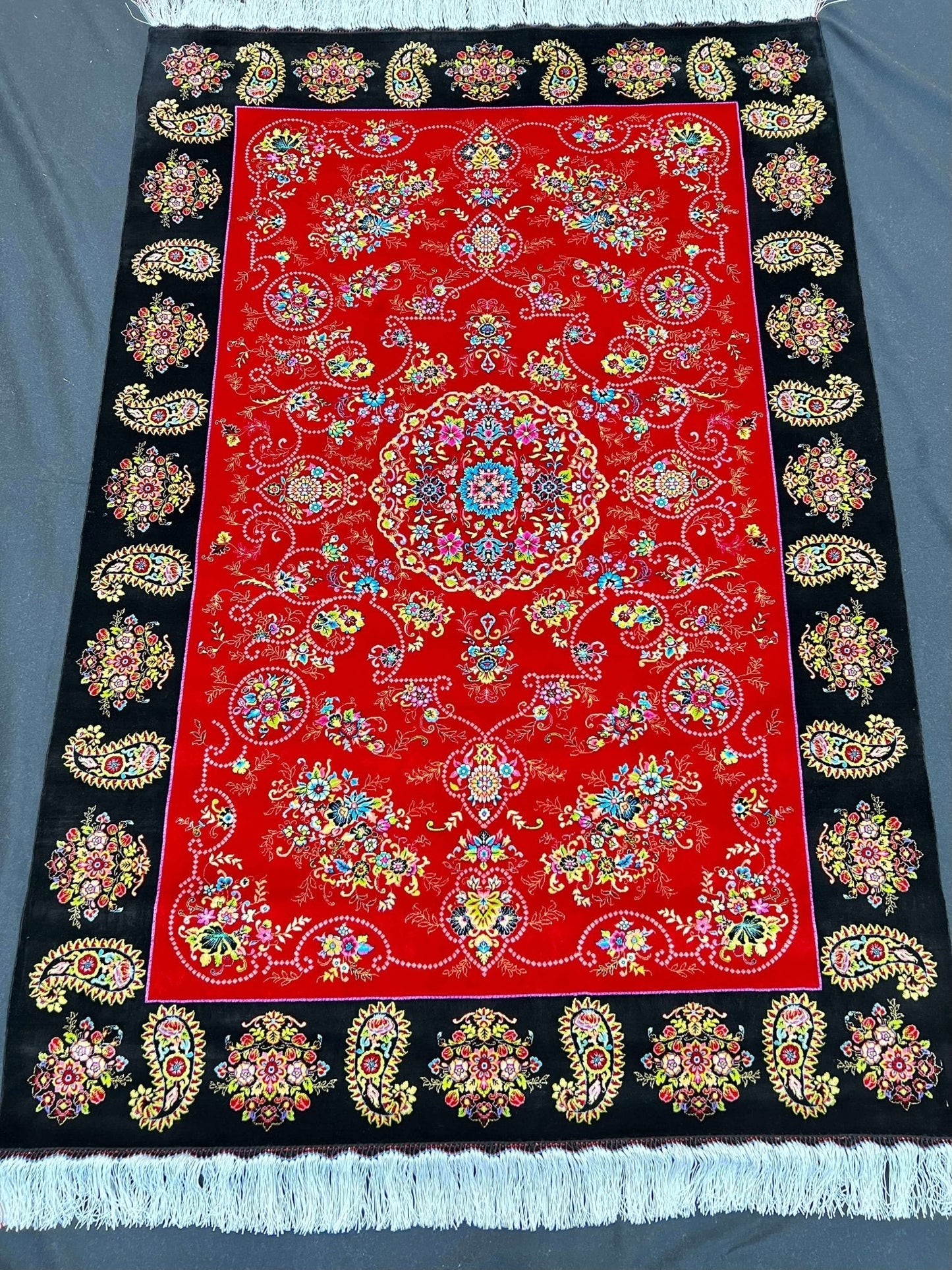 Floral Blaze Red Rug