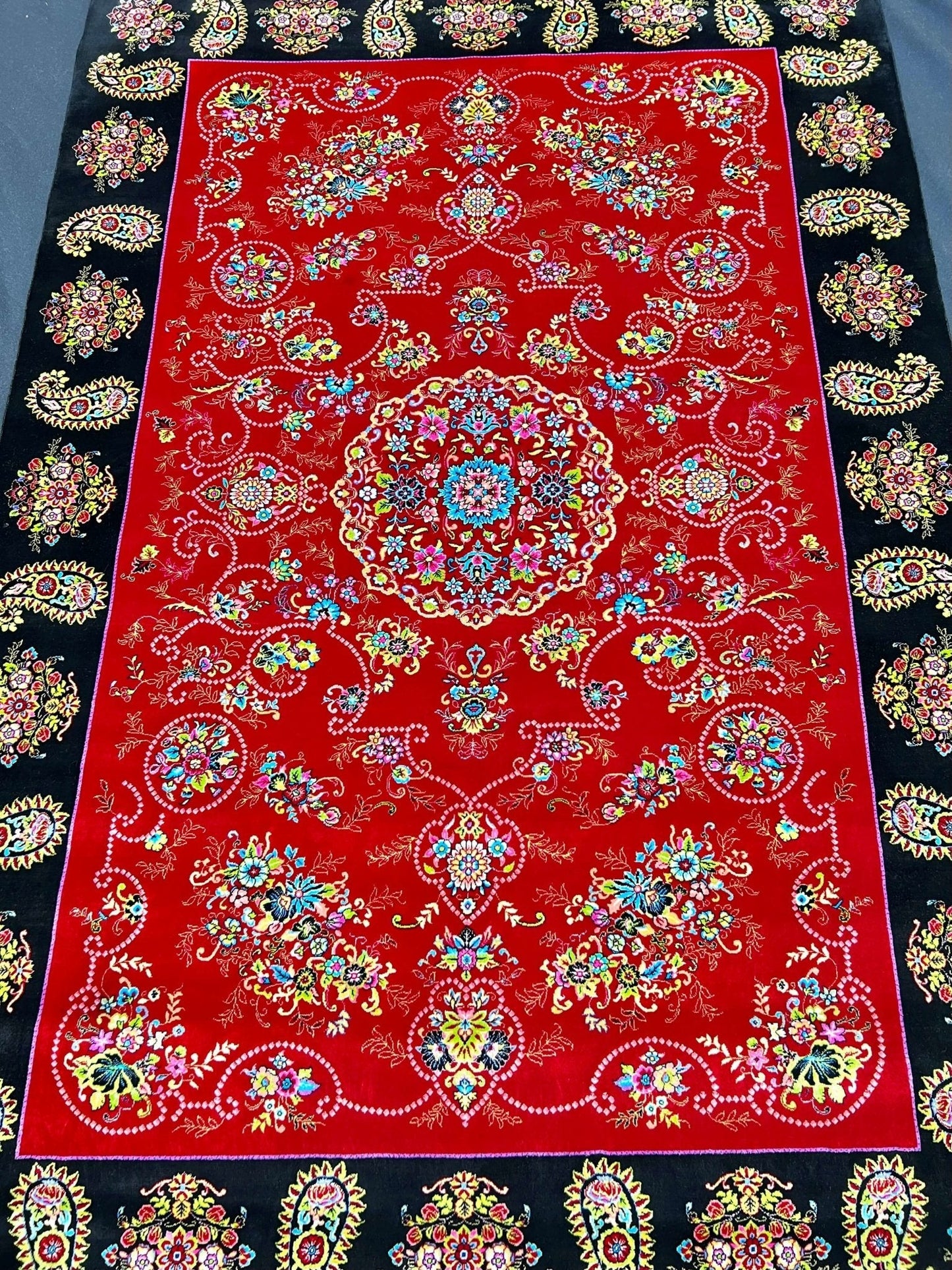 Floral Blaze Red Rug