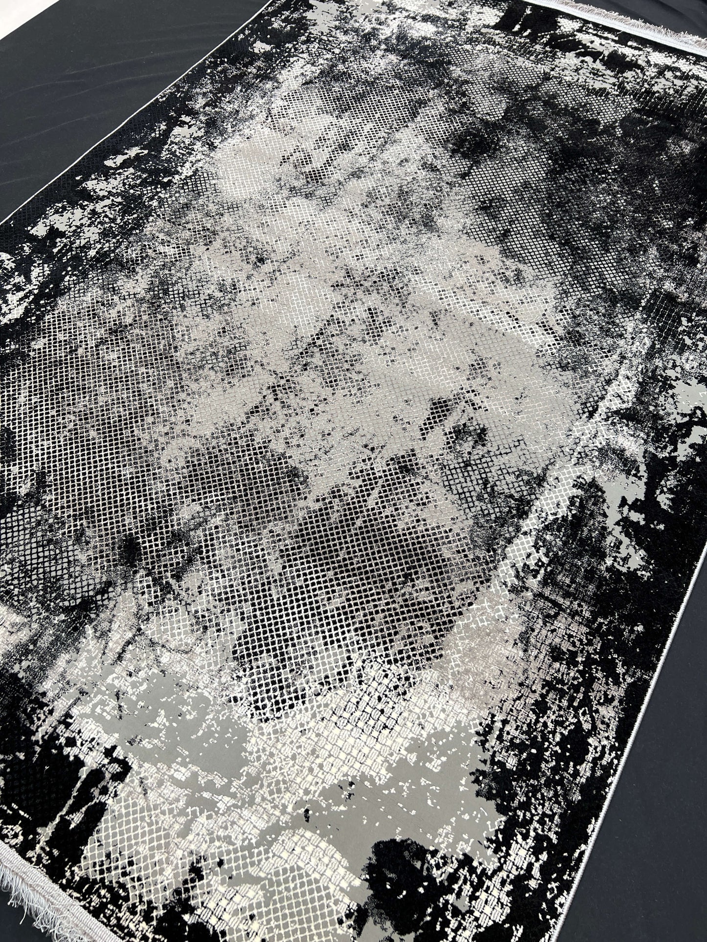 Grey Abstract Modern Rug