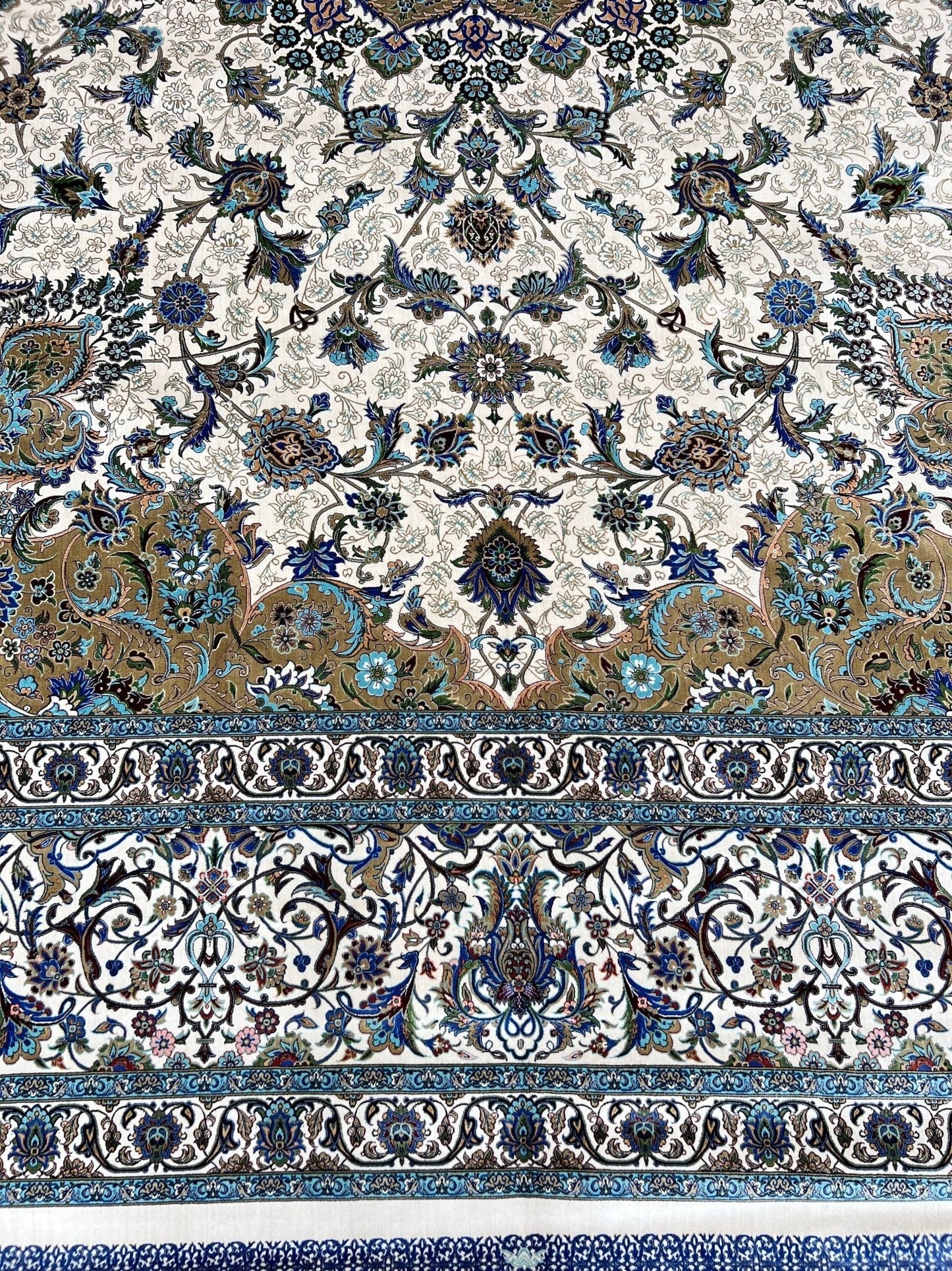 Neutral Oriental Silk Rug