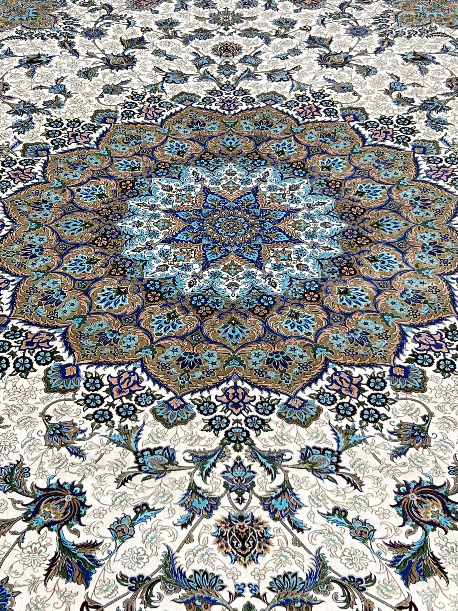 Neutral Oriental Silk Rug