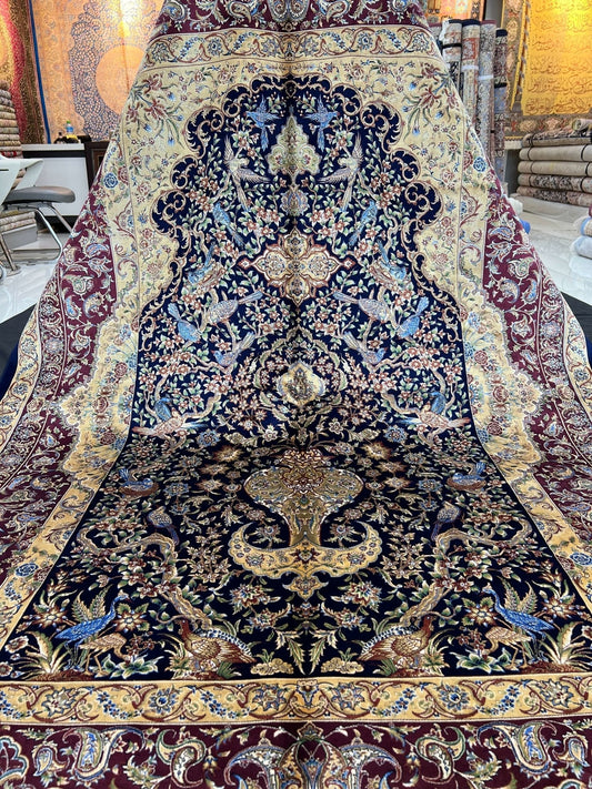 Silk Floral Area Rug