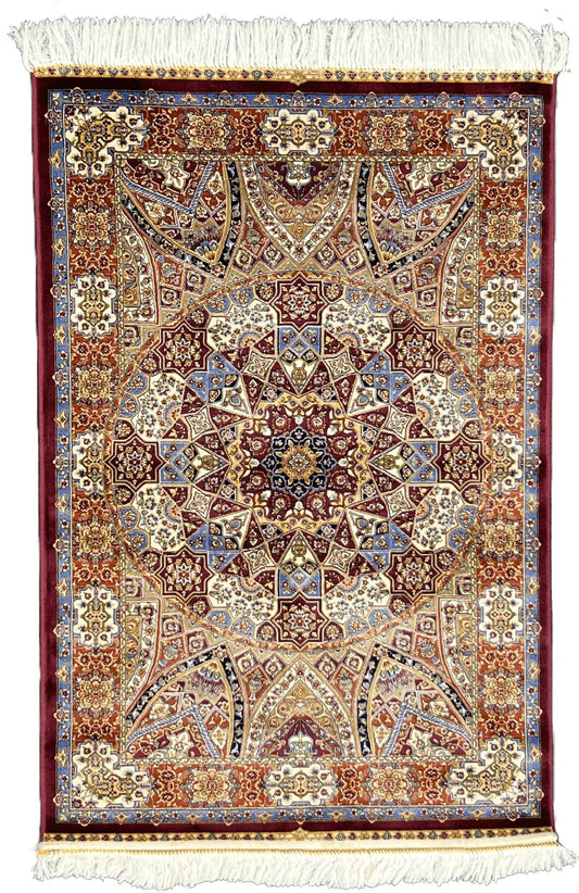 Symmetrical Arch Silk Rug