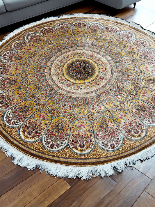 Yellow Round Rug